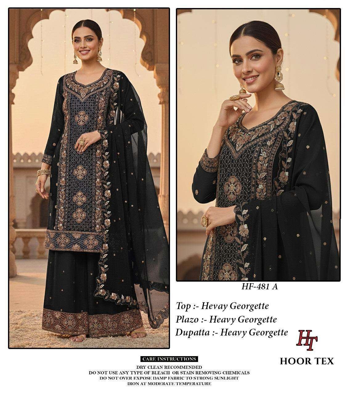 HF-481 COLOURS BY HOOR TEX HEAVY GEORGETTE STITCHED PAKISTANI DRESSES