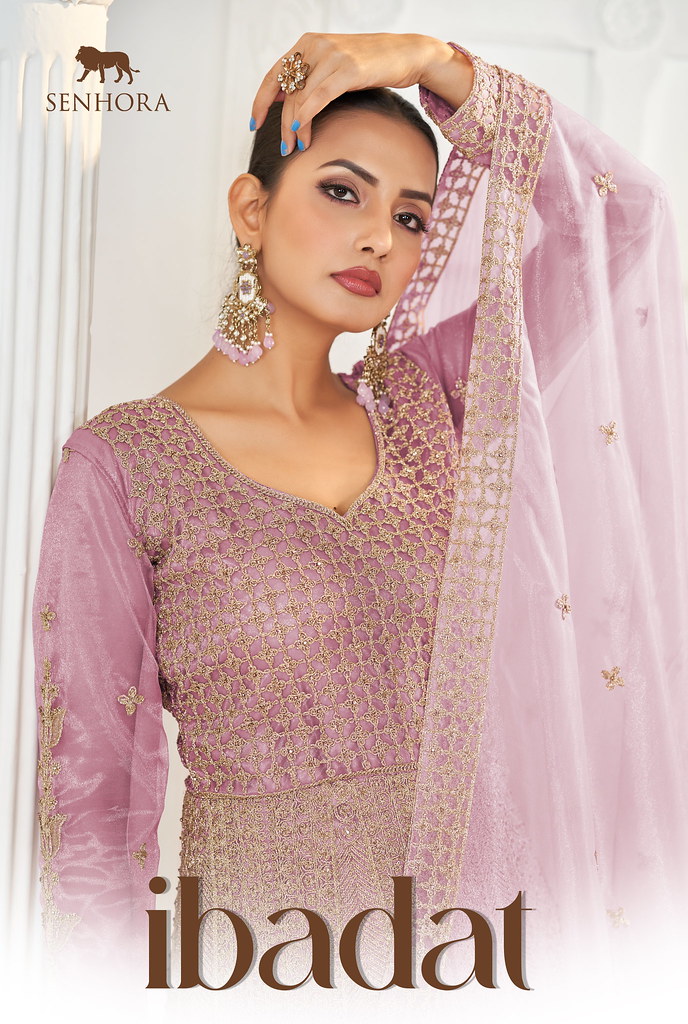 IBADAT BY SENHORA 3092 TO 3094 SERIES HEAVY BUTTERFLY NET DRESSES