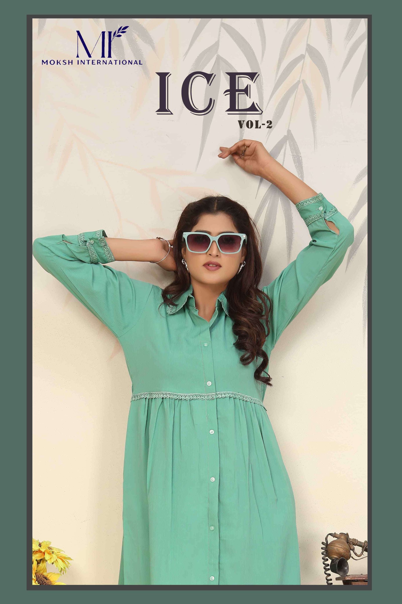 ICE VOL-2 BY MOKSH INTERNATIONAL 925 TO 928 SERIES WRINKLE COTTON KURTIS WITH PANT