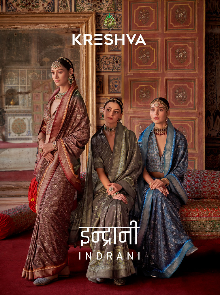 INDRANI BY KRESHVA K-797 TO K-805 SERIES FANCY SUPER VB SILK SAREES