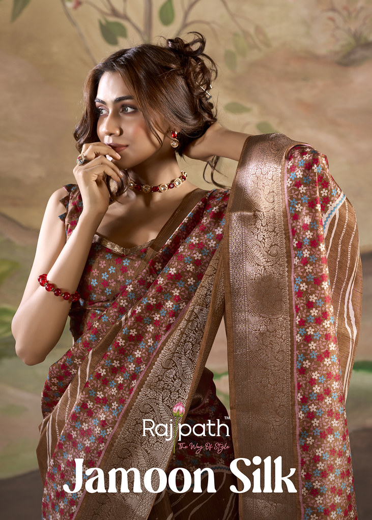 JAMOON SILK BY RAJPATH 560001 TO 560006 SERIES DOLA SILK PRINTED SAREES