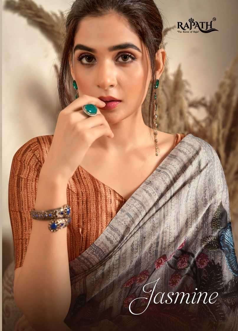 JASMINE BY RAJPATH 220001 TO 220006 SERIES SATIN CREPE PRINTED SAREES