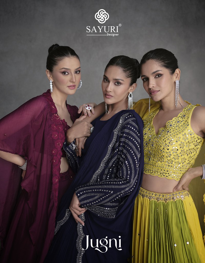 JUGNI BY SAYURI 5561 TO 5563 SERIES HEAVY DESIGNER FANCY LEHENGAS