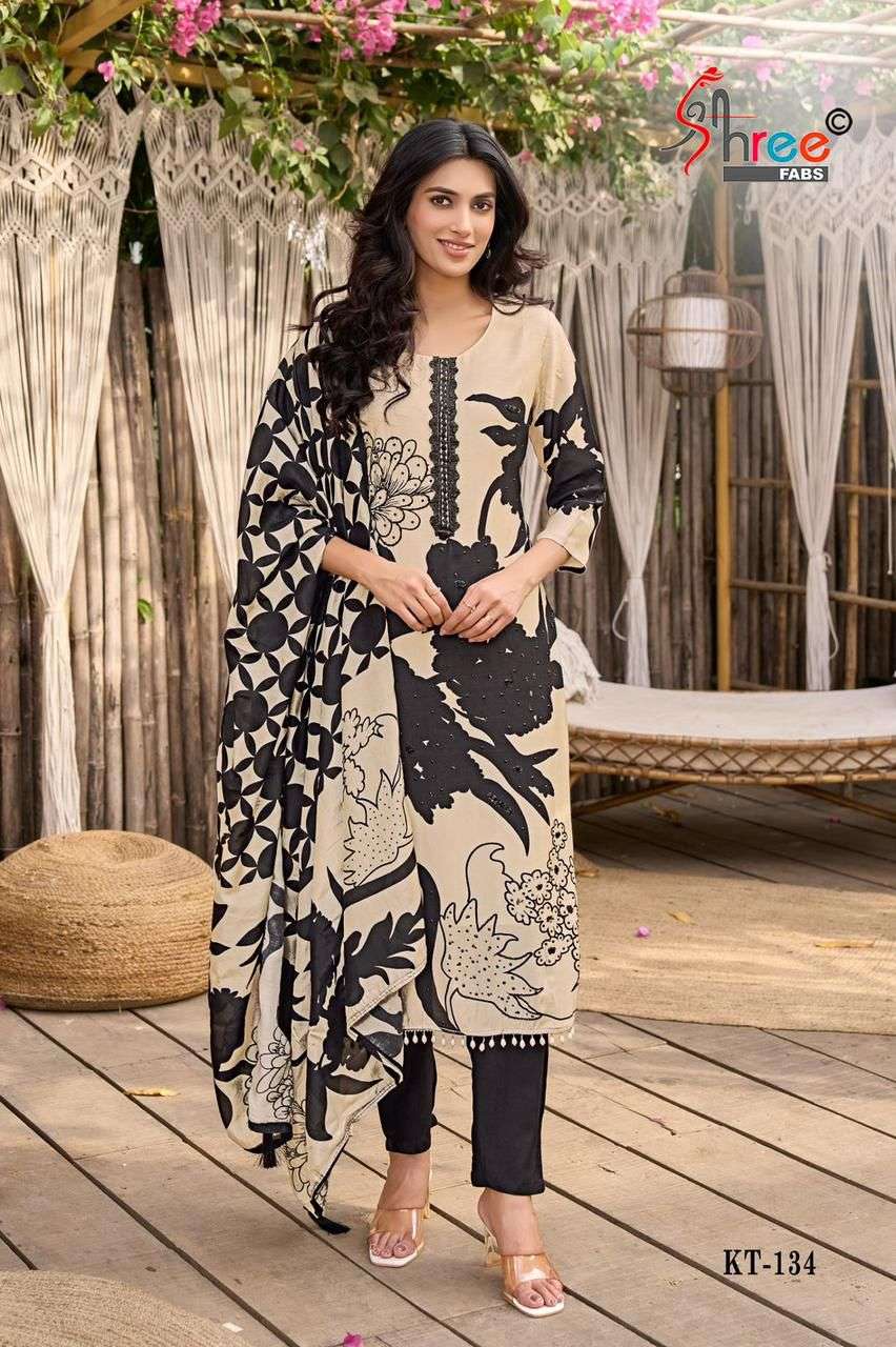 KT-134 HIT DESIGN BY SHREE FABS PURE VISCOSE MUSLIN PAKISTANI DRESS