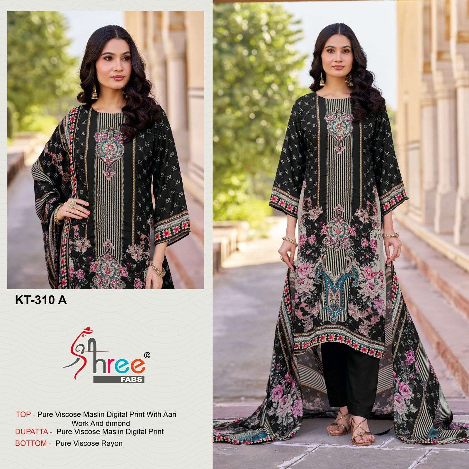 KT-310-A HIT DESIGN BY SHREE FABS PURE VISCOSE MUSLIN PAKISTANI DRESS