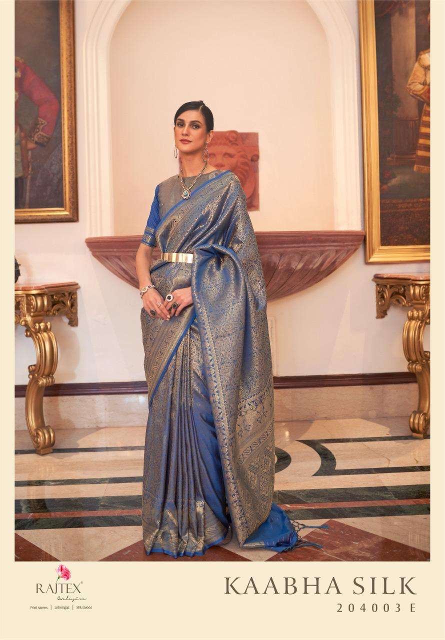 KAABHA SILK 204003 COLOURS BY RAJTEX 204003-A TO 204003-L SERIES SILK SAREES