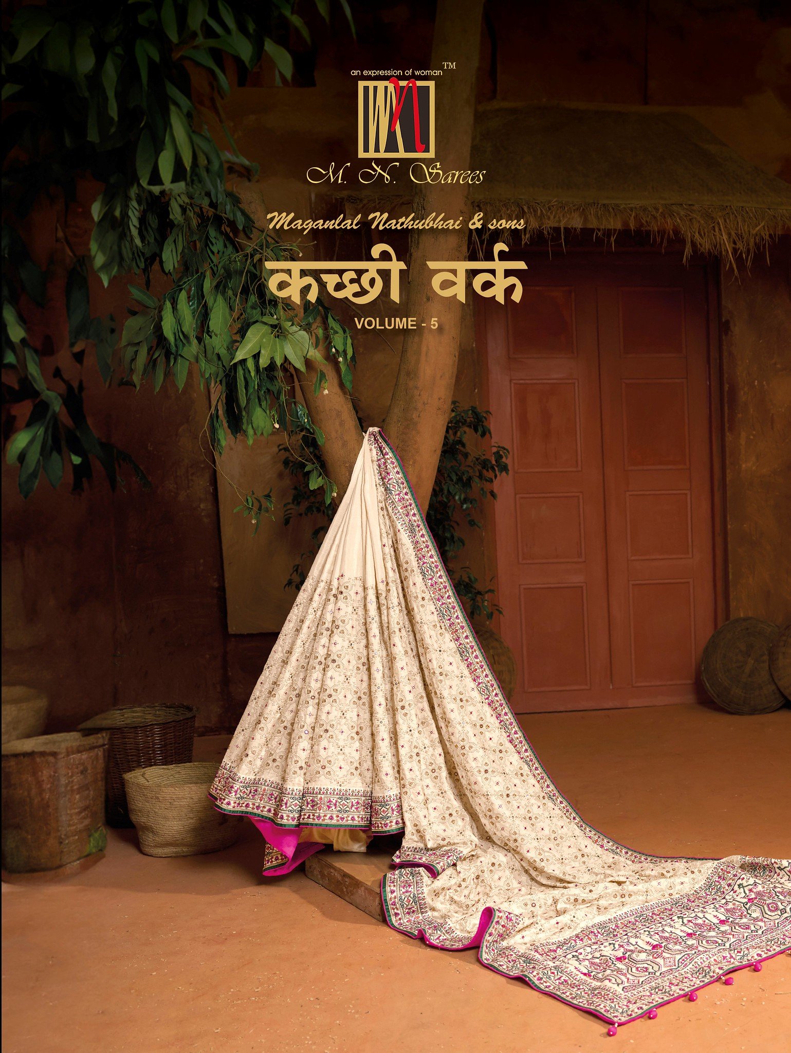 KACHHI WORK VOL-5 BY MN SAREES 7001 TO 7008 SERIES HEAVY BANARASI SILK SAREES