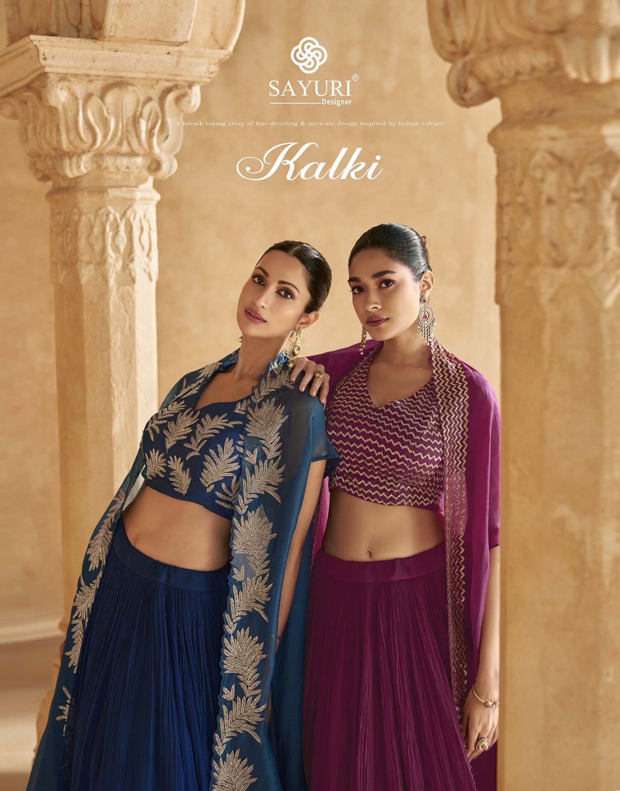 KALKI BY SAYURI 5726 TO 5728 SERIES PREMIUM REAL CHINON SILK LEHENGAS