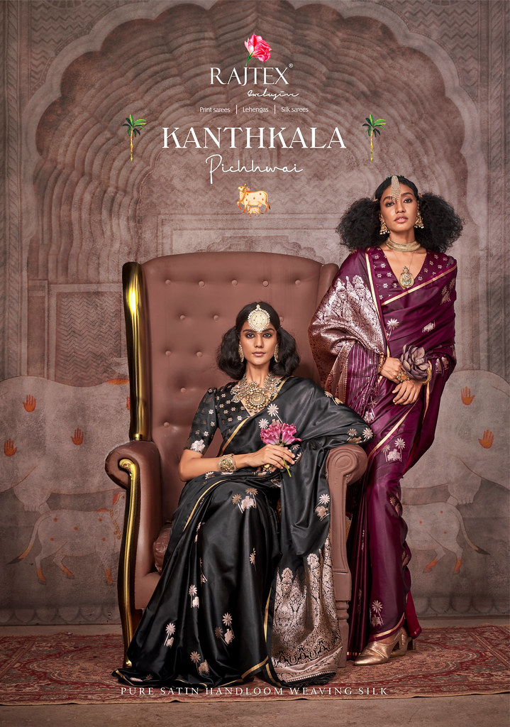 KANTHKALA PICHWAI BY RAJTEX 397001 TO 397006 SERIES SATIN SILK SAREES