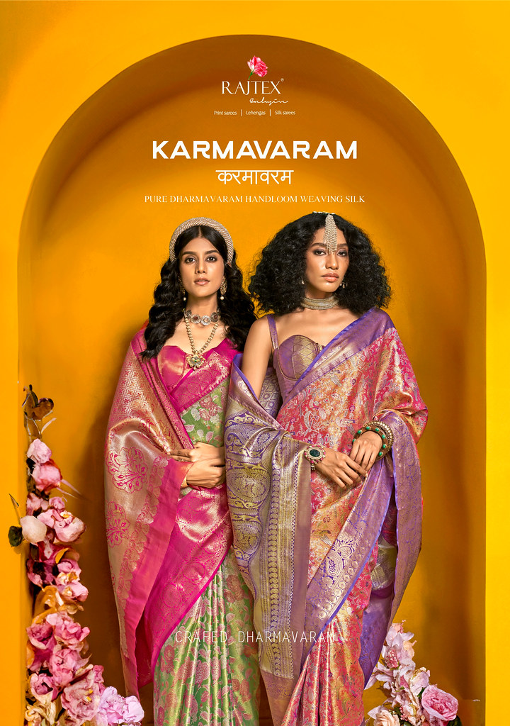 KARMAVARAM BY RAJTEX 410001 TO 410006 SERIES DHARMAVARAM SILK SAREES