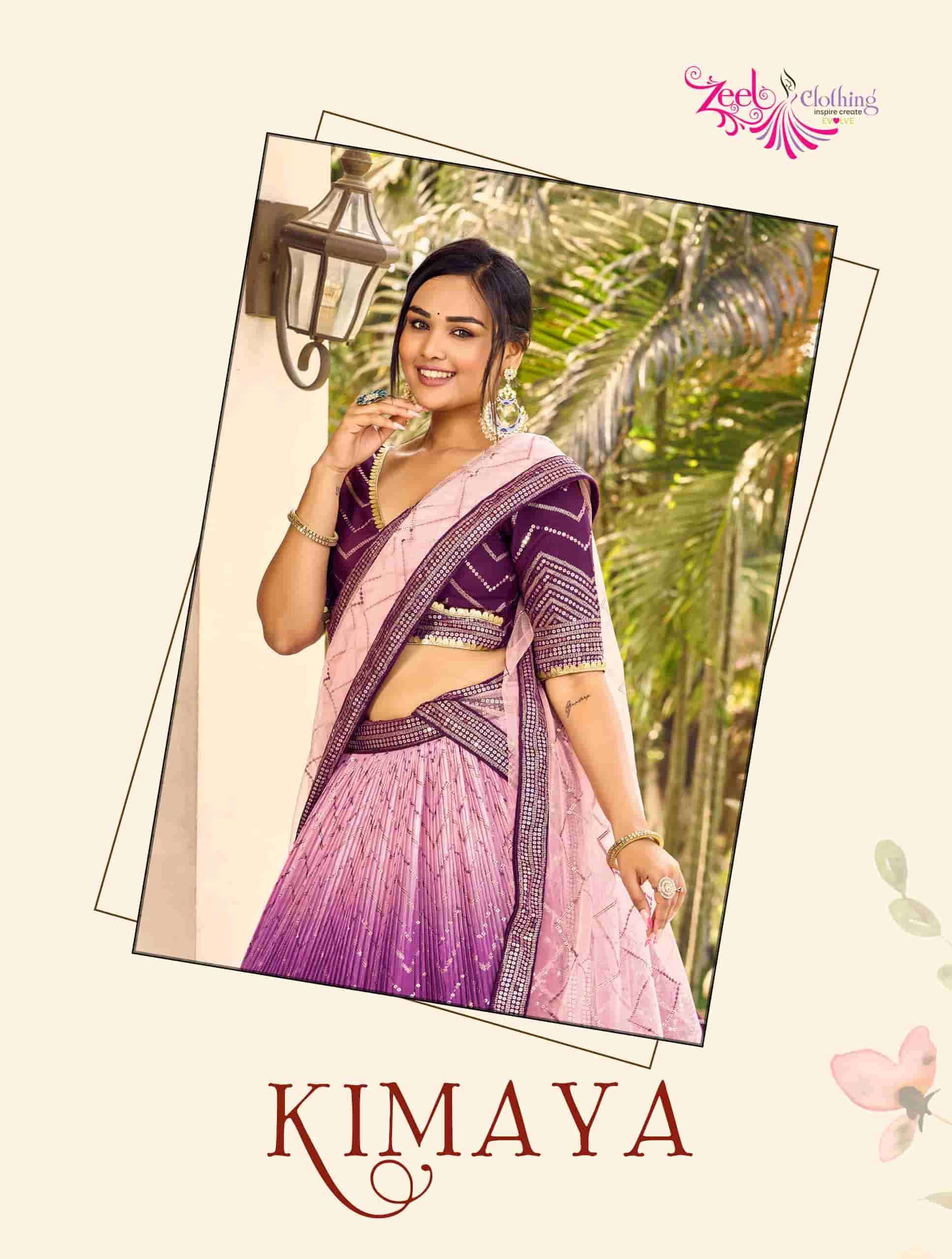 KIMAYA BY ZEEL CLOTHING 5057 SERIES HEAVY DESIGNER CHINON LEHENGAS