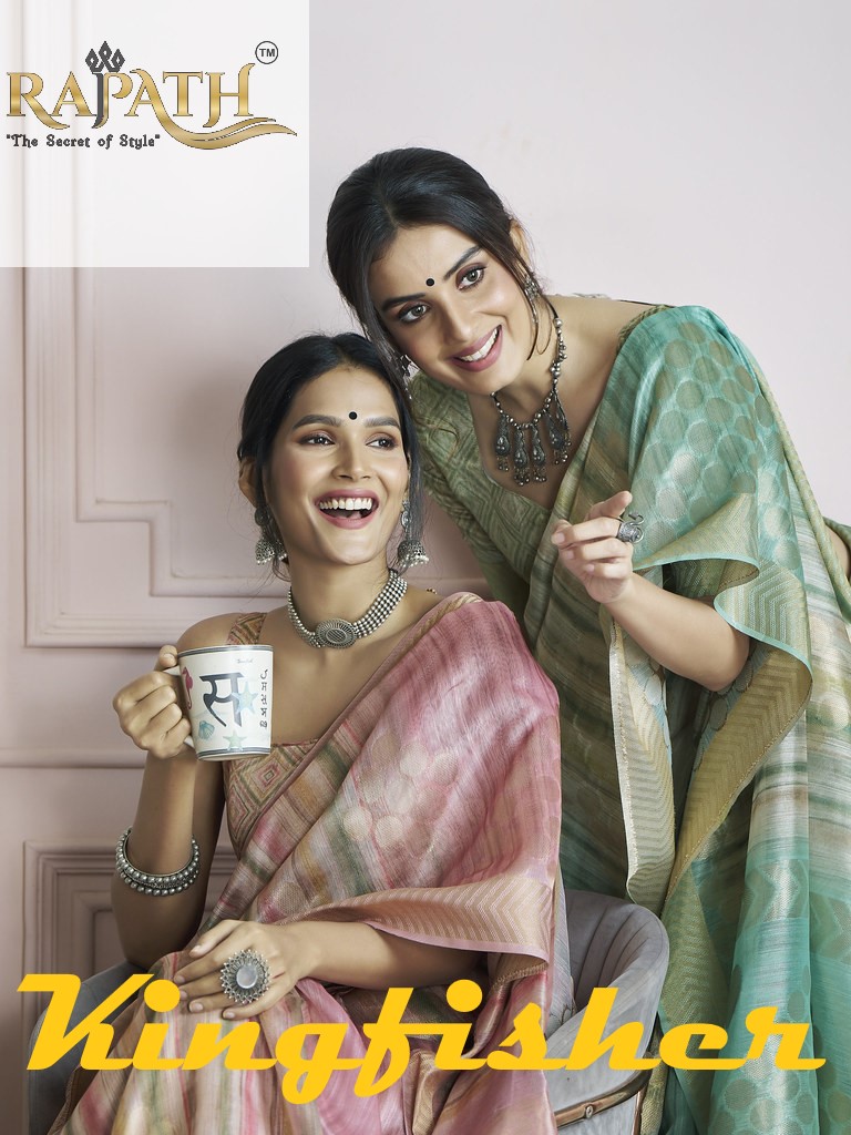 KINGFISHER BY RAJPATH 940001 TO 940006 SERIES PURE KHADI SILK SAREES