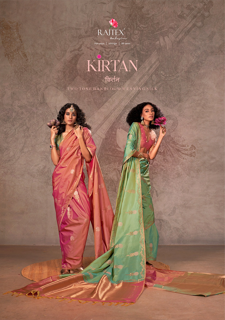 KIRTAN BY RAJTEX 403001 TO 403006 SERIES FANCY DESIGNER SILK SAREES