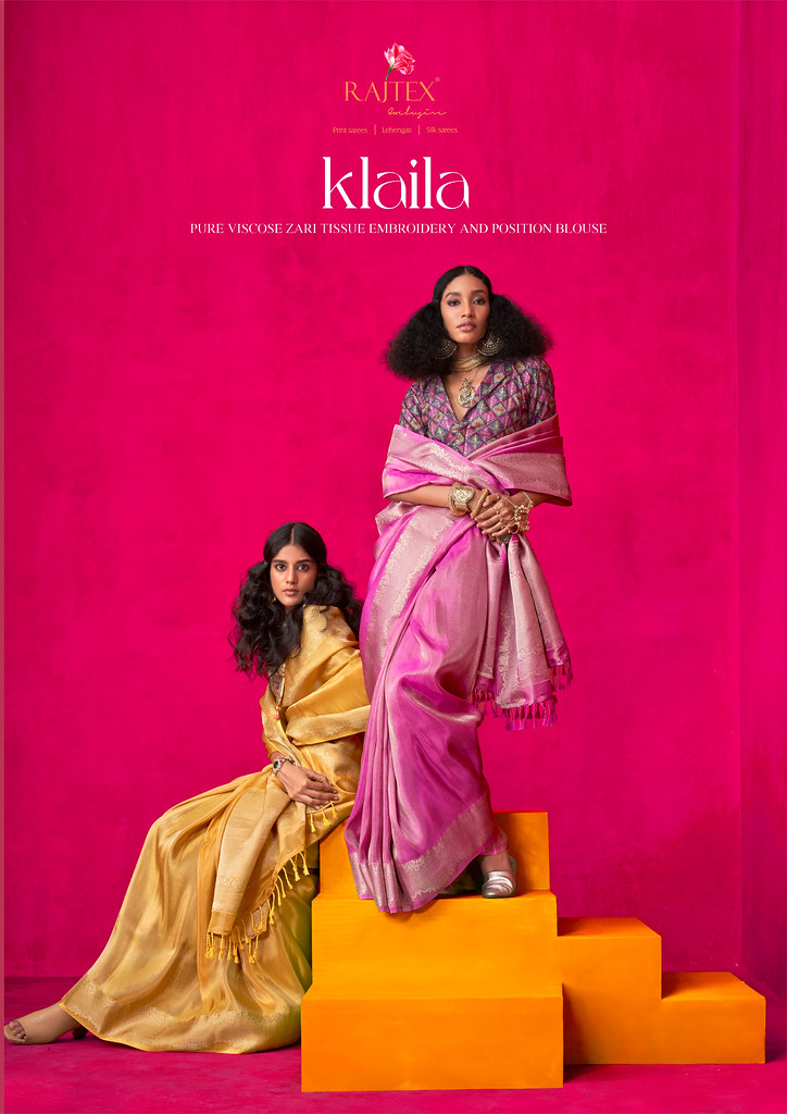 KLAILA BY RAJTEX 400001 TO 400006 SERIES VISCOSE ZARI TISSUE SAREES