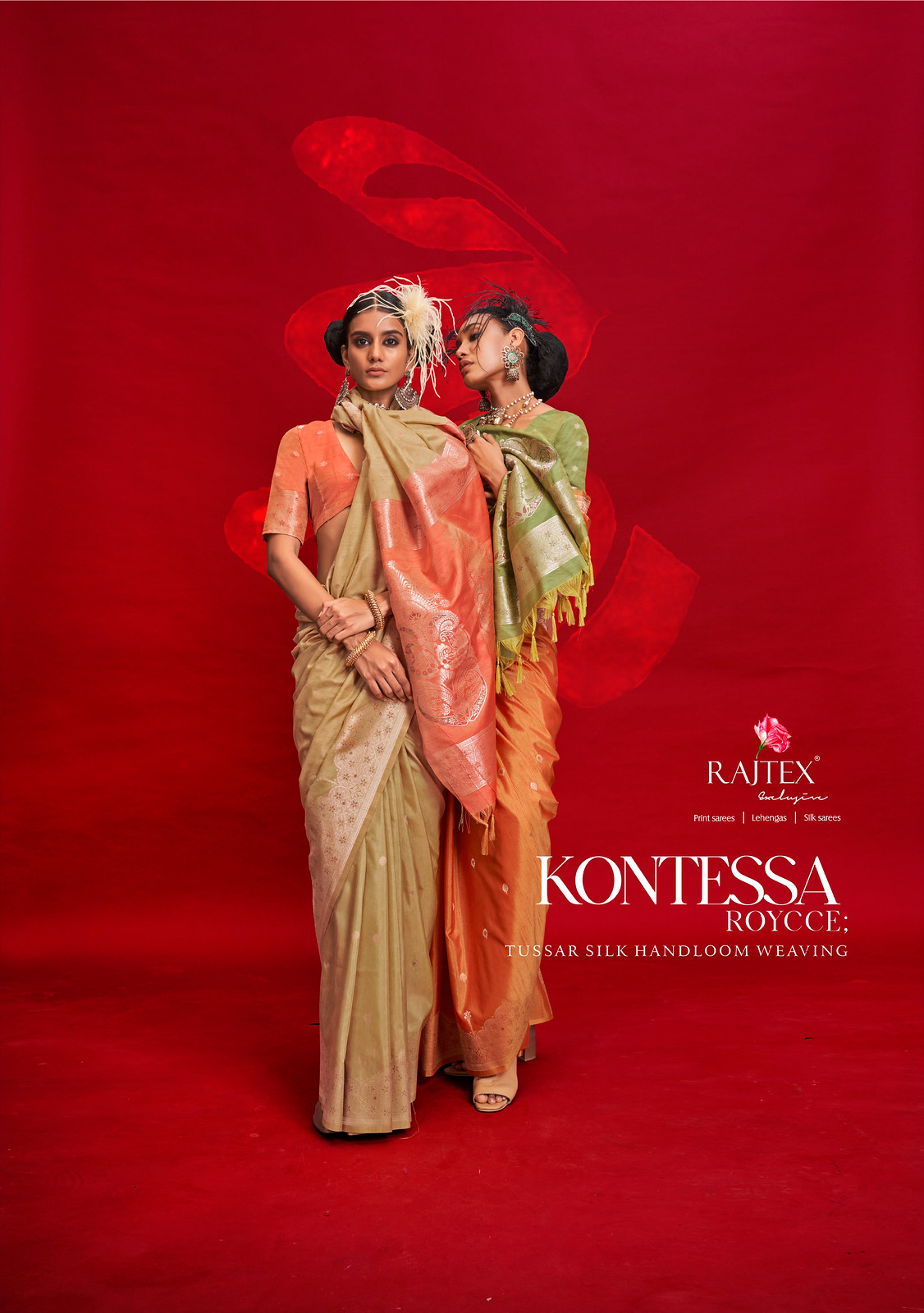 KONTESSA ROYCCE BY RAJTEX 398001 TO 398006 SERIES TUSSAR SILK SAREES