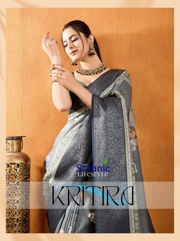 KRITIRA BY SETHNIC 61001 TO 61006 SERIES DESIGNER CREPE SILK SAREES