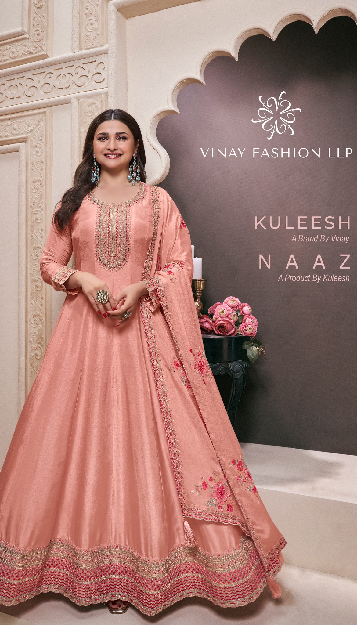 KULEESH NAAZ BY VINAY FASHION 73051 TO 73054 SERIES SILK DRESSES