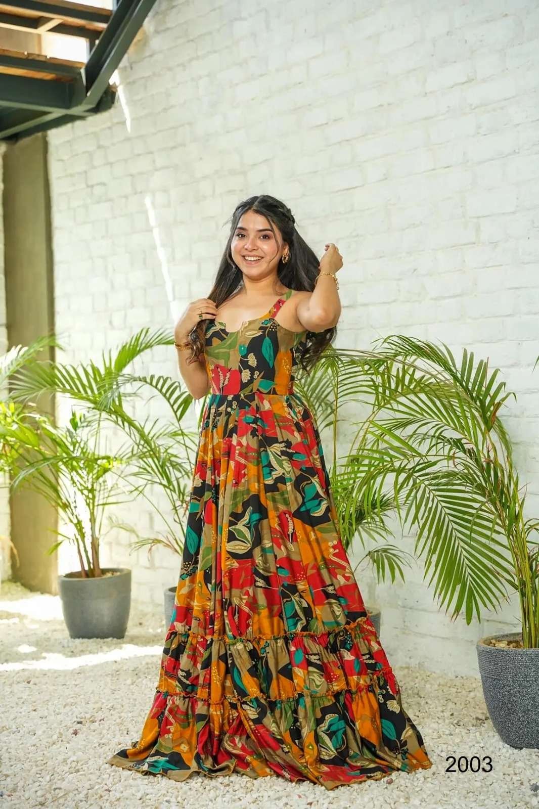 LUCAYA VOL-20 BY SUSWANI FANCY DESIGNER RAYON DIGITAL PRINTED GOWNS