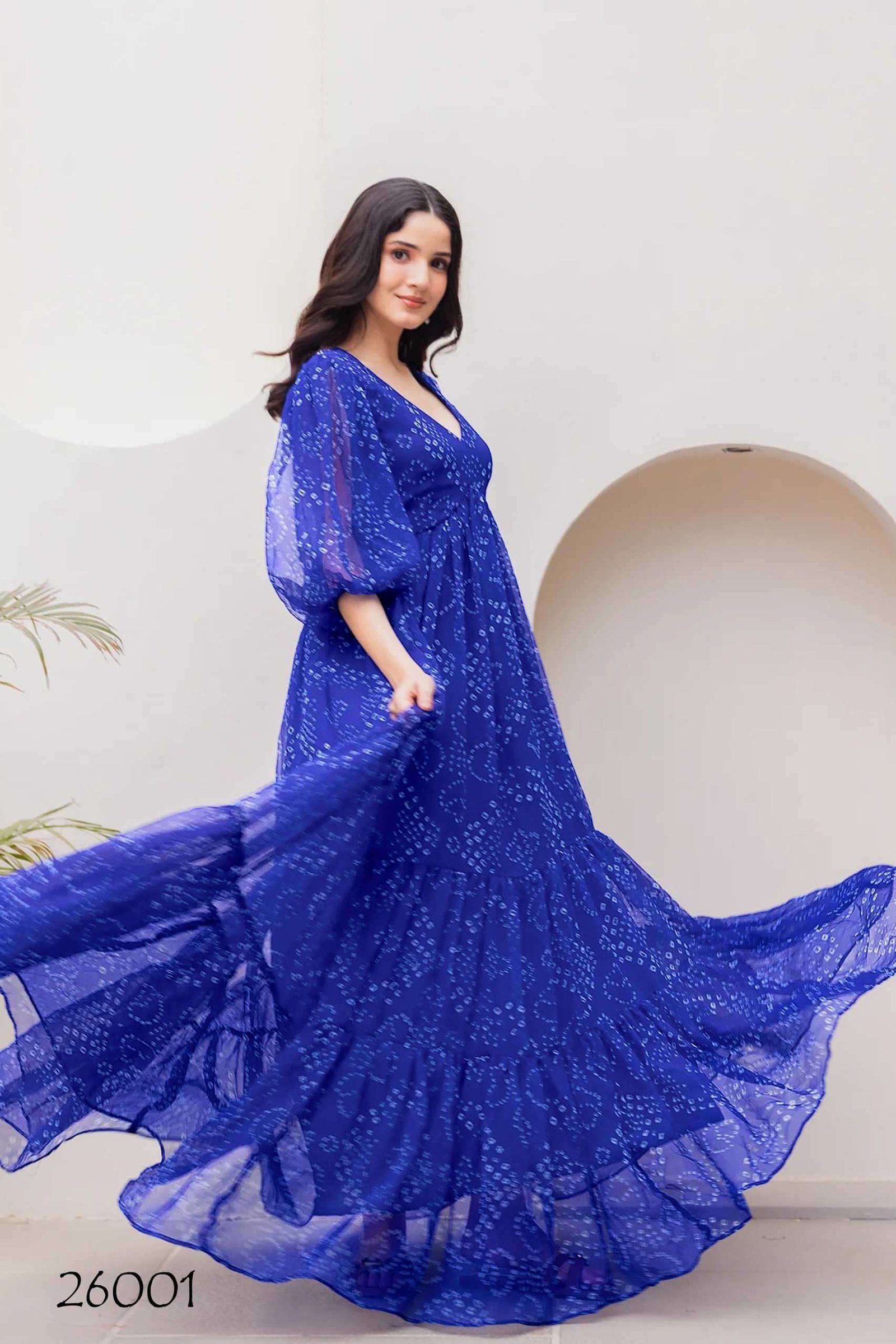 LUCAYA VOL-26 BY SUSWANI FANCY DESIGNER FAUX GEORGETTE PRINTED GOWNS