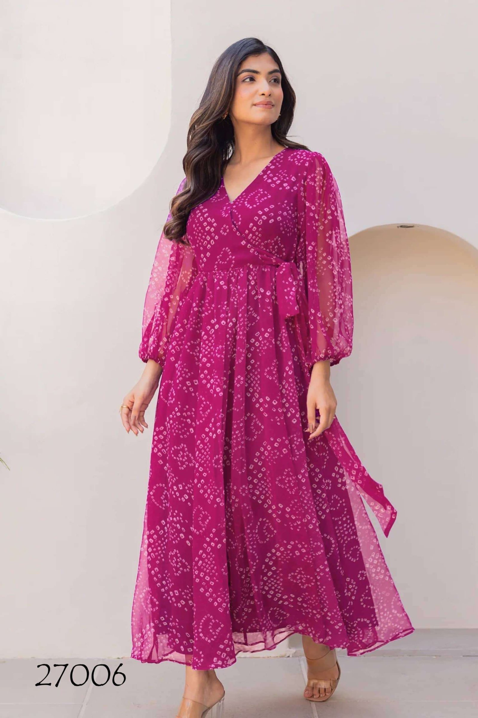 LUCAYA VOL-27 BY SUSWANI FANCY DESIGNER FAUX GEORGETTE PRINTED GOWNS