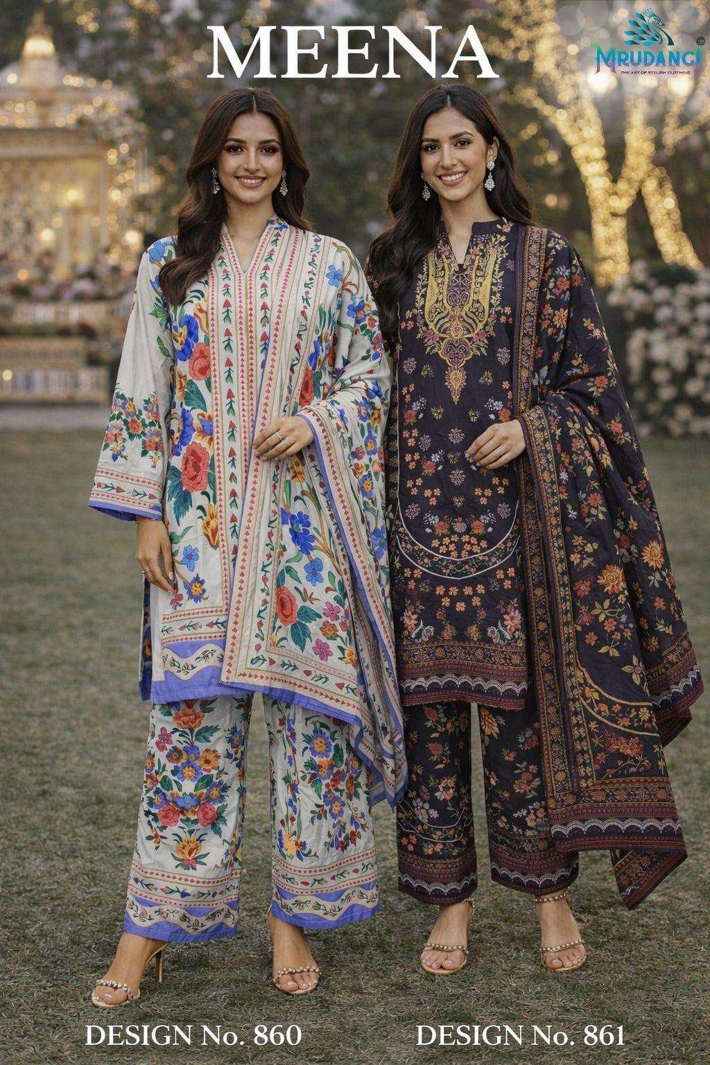 MEENA BY MRUDANGI 860 TO 861 SERIES RAYON PRINTED STITCHED DRESSES