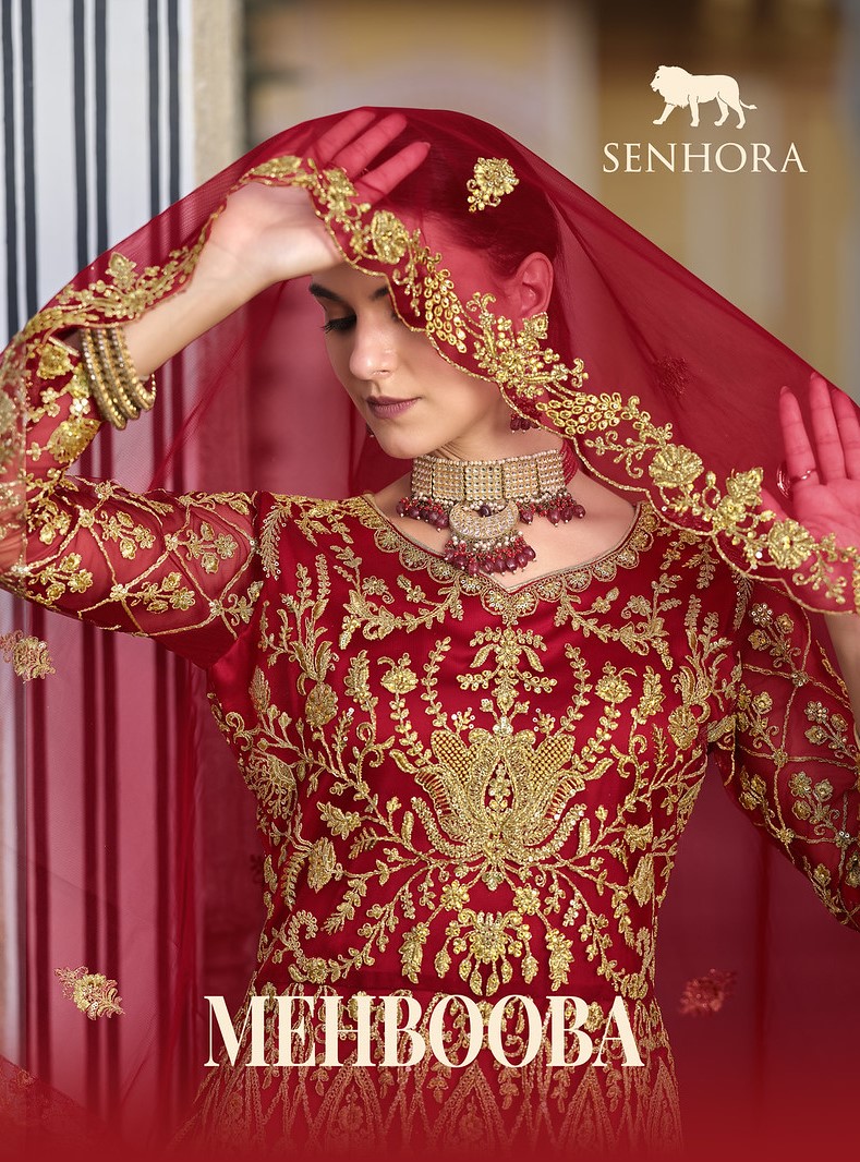 MEHBOOBA BY SENHORA 3081 TO 3083 SERIES BUTTERFLY NET ANARKALI DRESSES