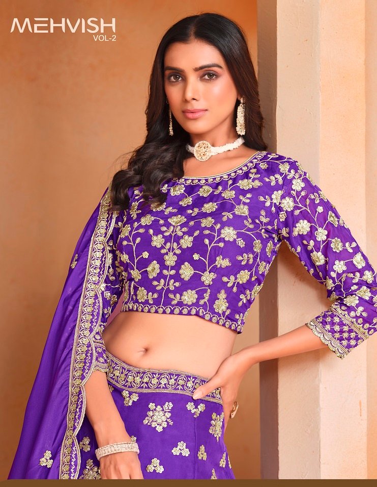 MEHVISH VOL-2 BY DANI CREATIONS 201 TO 204 SERIES ORGANZA LEHENGAS