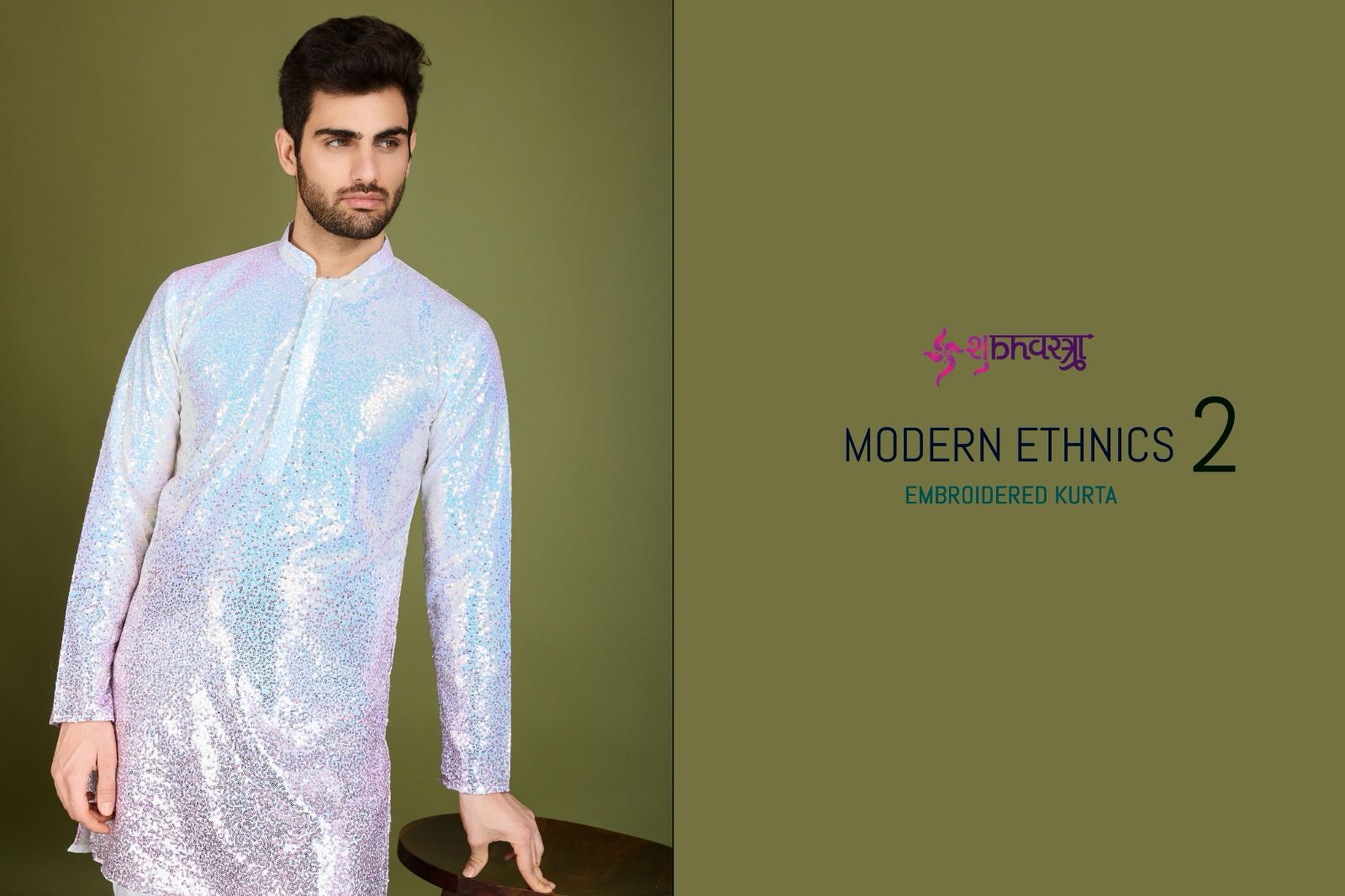 MODERN ETHNICS VOL-2 BY SHUBHVASTRA 61151 TO 61154 SERIES REAL GEORGETTE MENS KURTAS