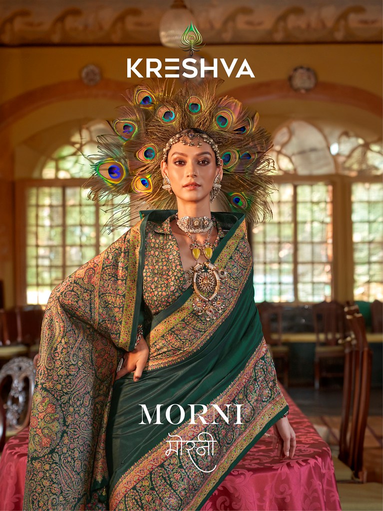 MORNI BY KRESHVA K-806 TO K-811 SERIES LUX PV SILK PRINTED SAREES