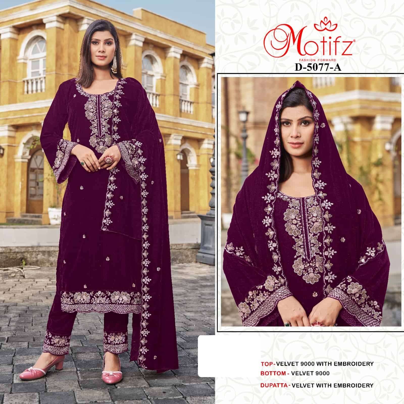 MOTIFZ D-5077 COLOURS BY MOTIFZ FANCY DESIGNER VELVET PAKISTANI DRESSES