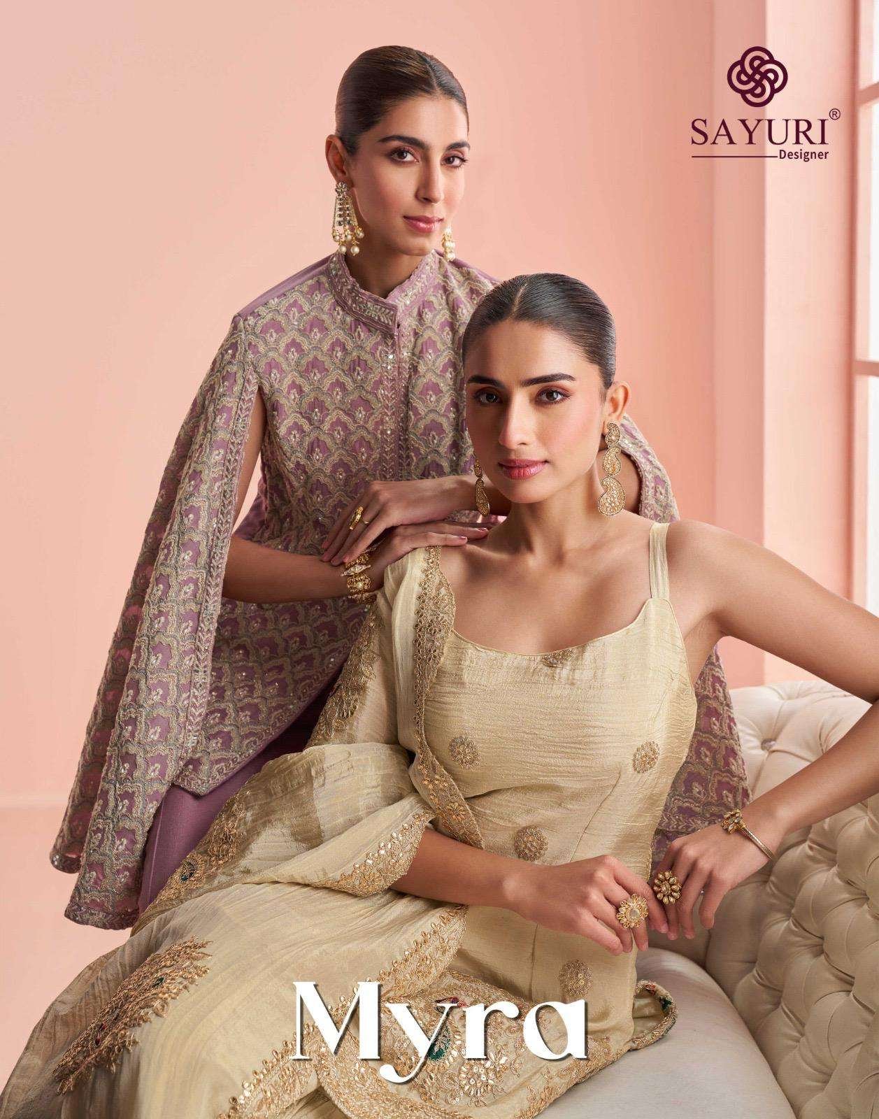 MYRA BY SAYURI 10206 TO 10208 SERIES DESIGNER SILK STITCHED DRESSES