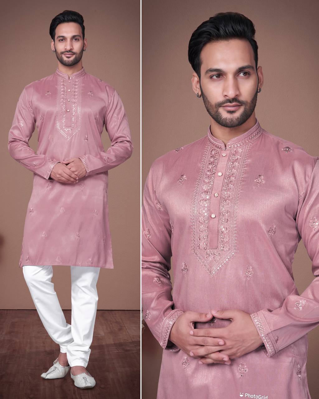 NAWAB BY SUSWANI ETHNIC HEAVY SUPER SILK MENS KURTA AND PYJAMA