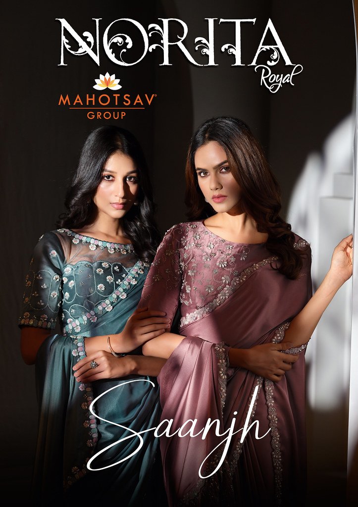 NORITA SAANJH BY MAHOTSAV 43902 TO 43918 SERIES FANCY DESIGNER SAREES