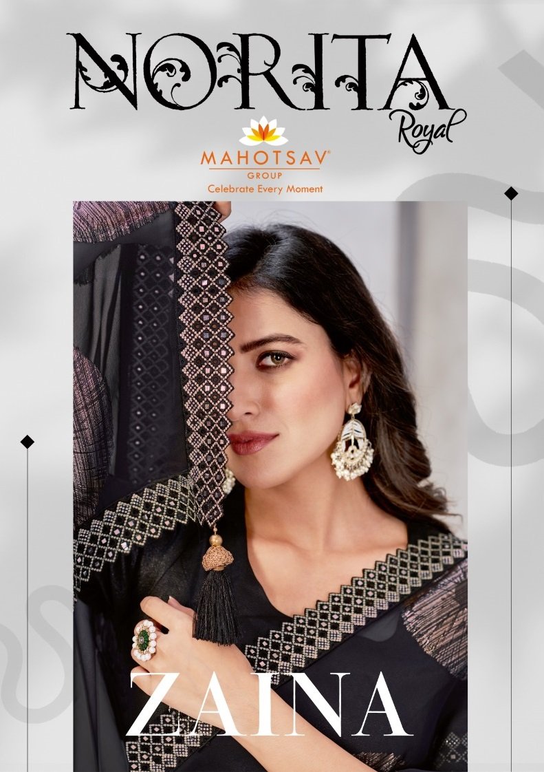 NORITA ZAINA BY MAHOTSAV 43002 TO 43014 SERIES FANCY GEORGETTE SAREES