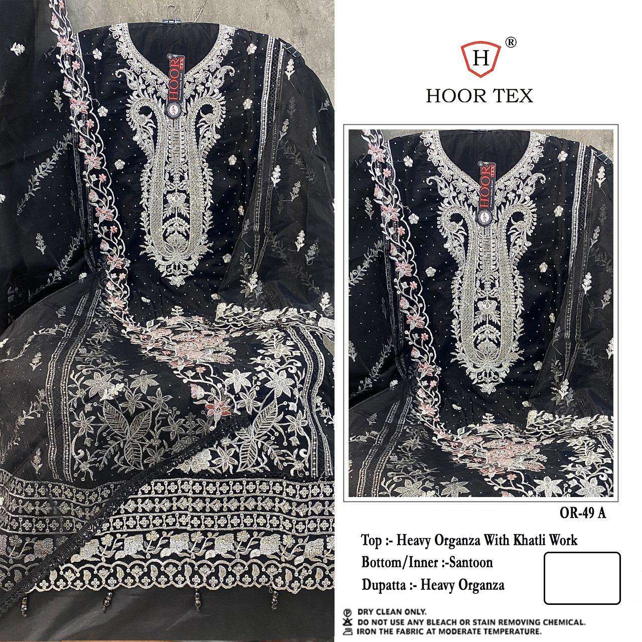 OR-49 COLOURS BY HOOR TEX FANCY DESIGNER ORGANZA PAKISTANI DRESSES