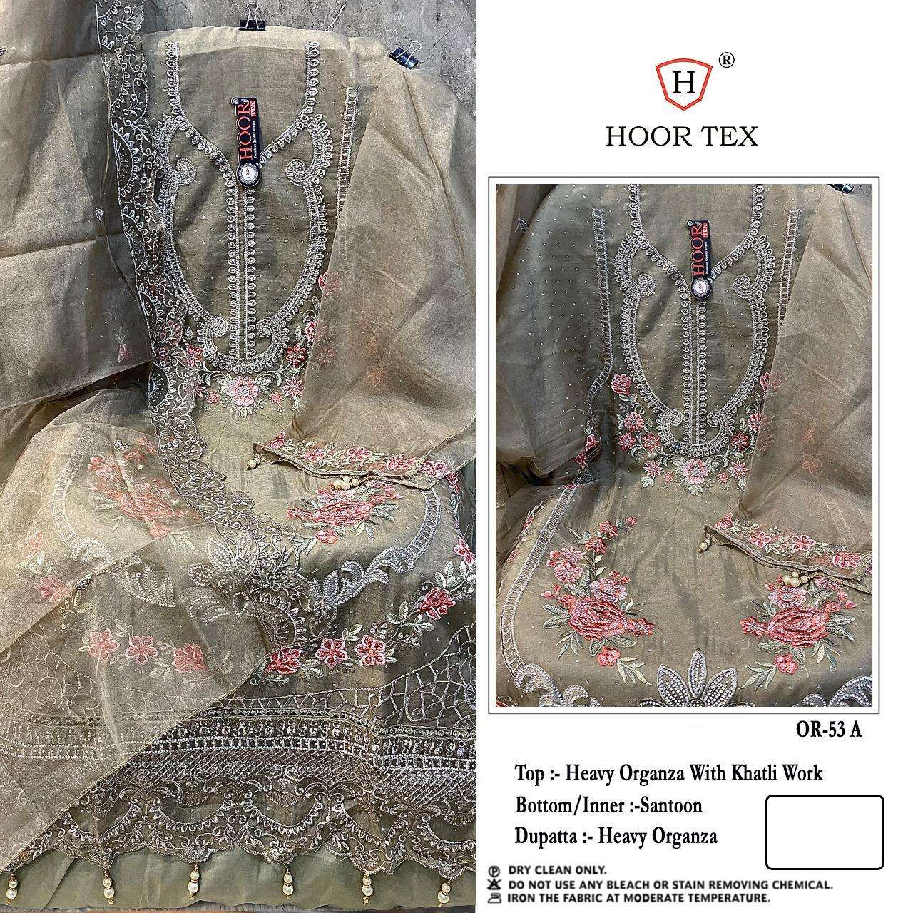 OR-53 COLOURS BY HOOR TEX FANCY DESIGNER ORGANZA PAKISTANI DRESSES