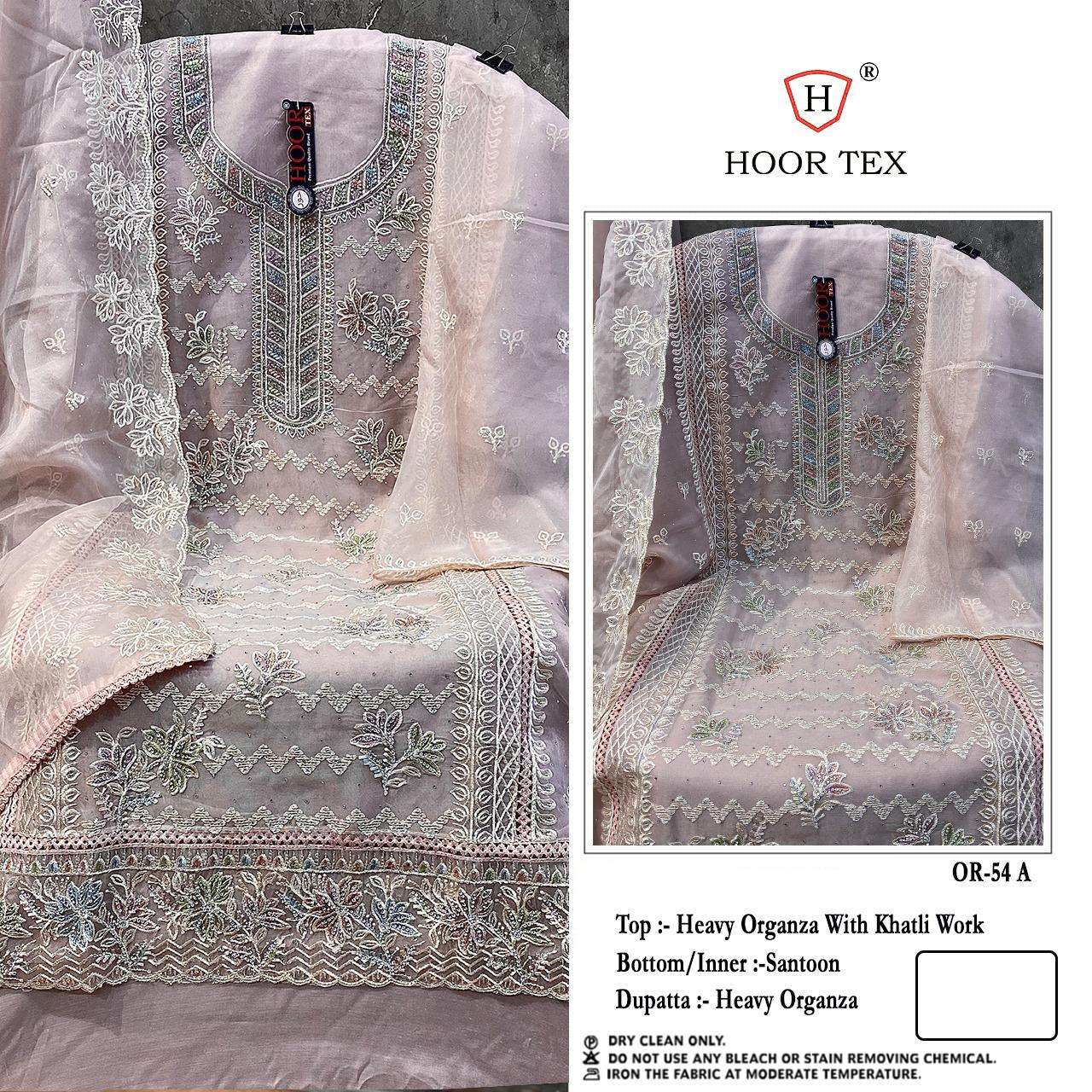 OR-54 COLOURS BY HOOR TEX FANCY DESIGNER ORGANZA PAKISTANI DRESSES