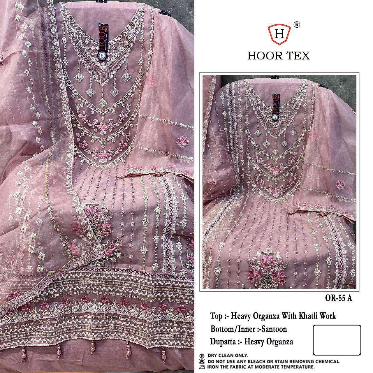 OR-55 COLOURS BY HOOR TEX FANCY DESIGNER ORGANZA PAKISTANI DRESSES