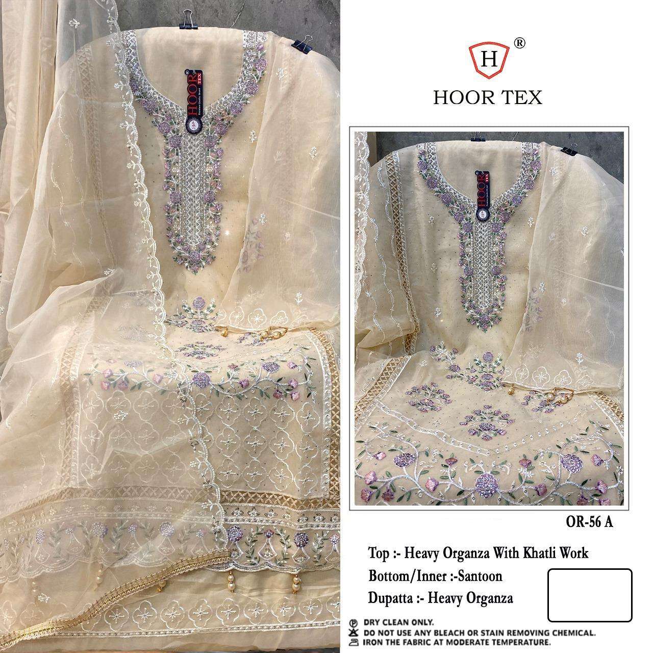 OR-56 COLOURS BY HOOR TEX FANCY DESIGNER ORGANZA PAKISTANI DRESSES