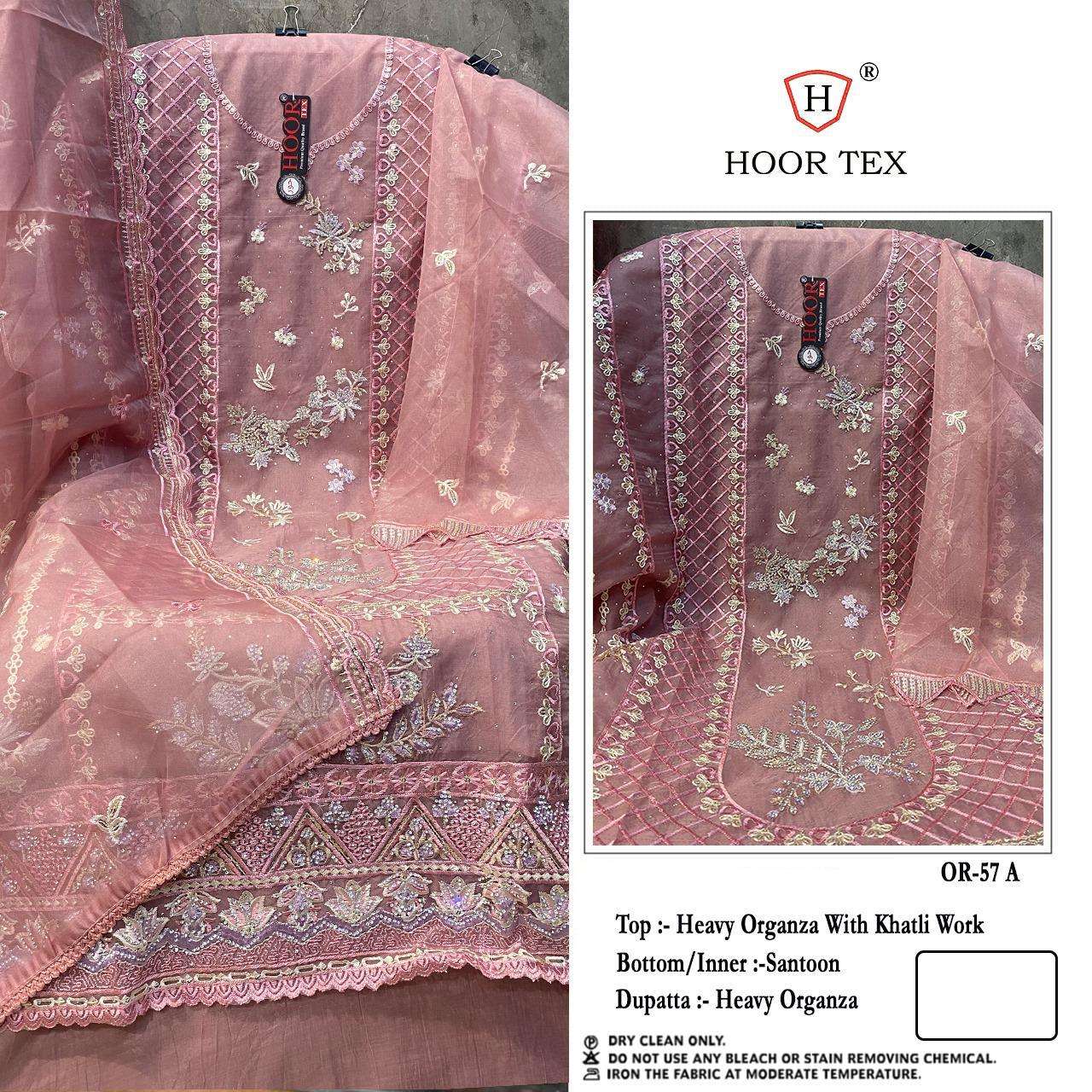 OR-57 COLOURS BY HOOR TEX FANCY DESIGNER ORGANZA PAKISTANI DRESSES