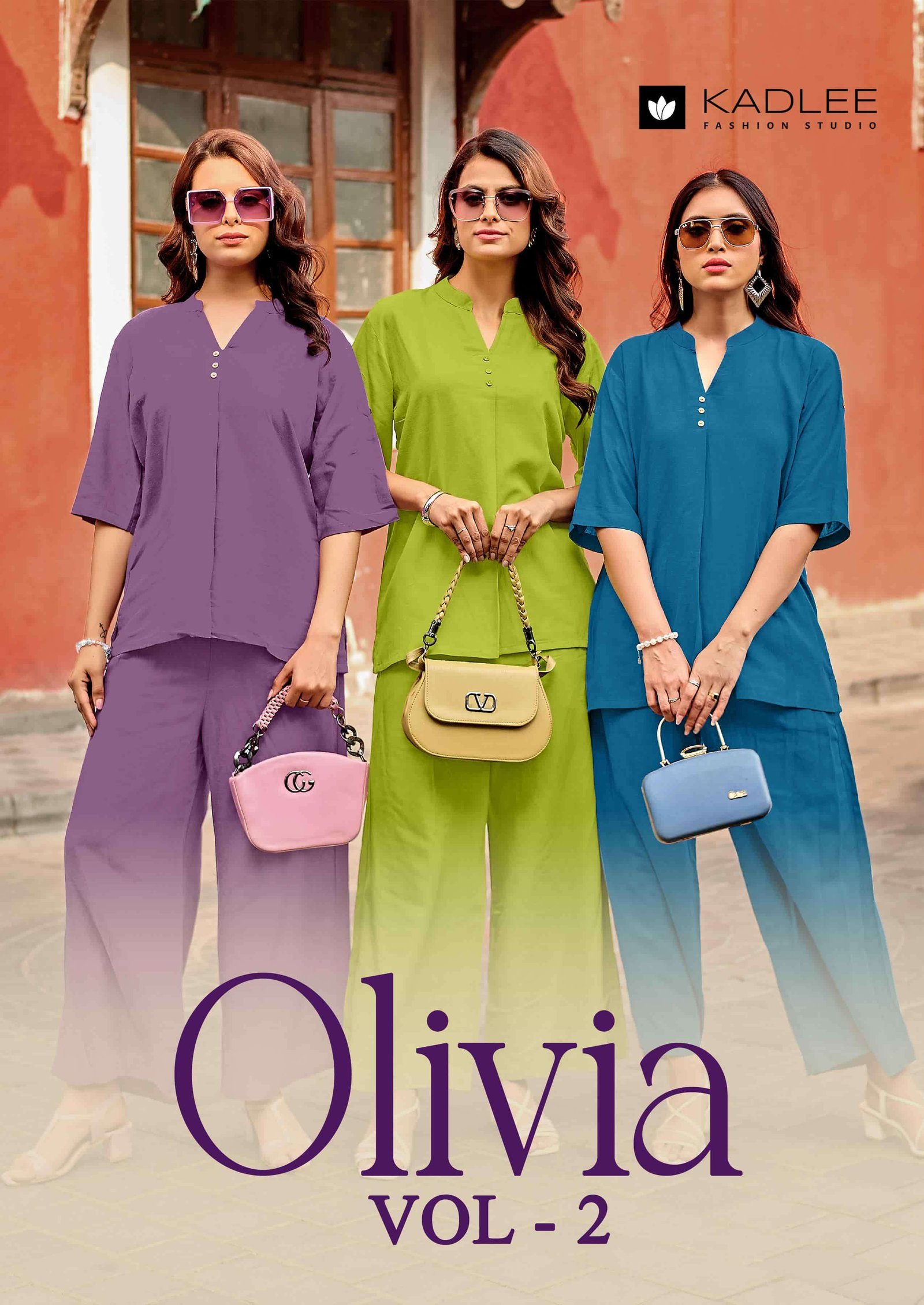 OLIVIA VOL-2 BY KADLEE 4007 TO 4012 SERIES RAYON FLEX SHIRTS WITH PANT