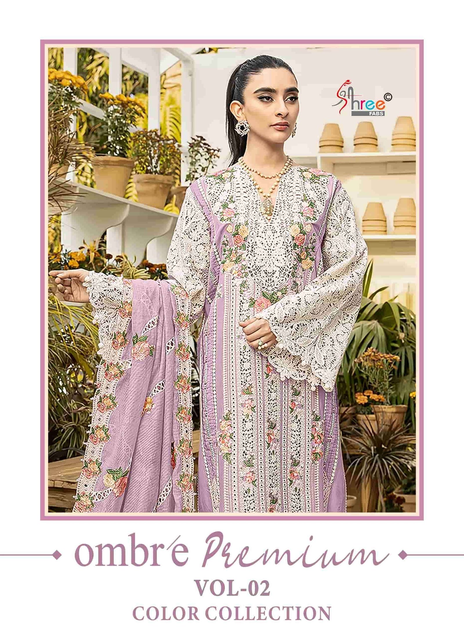 OMBRE PREMIUM VOL-2 COLOR COLLECTION BY SHREE FABS 3963 TO 3963-D SERIES COTTON DRESSES