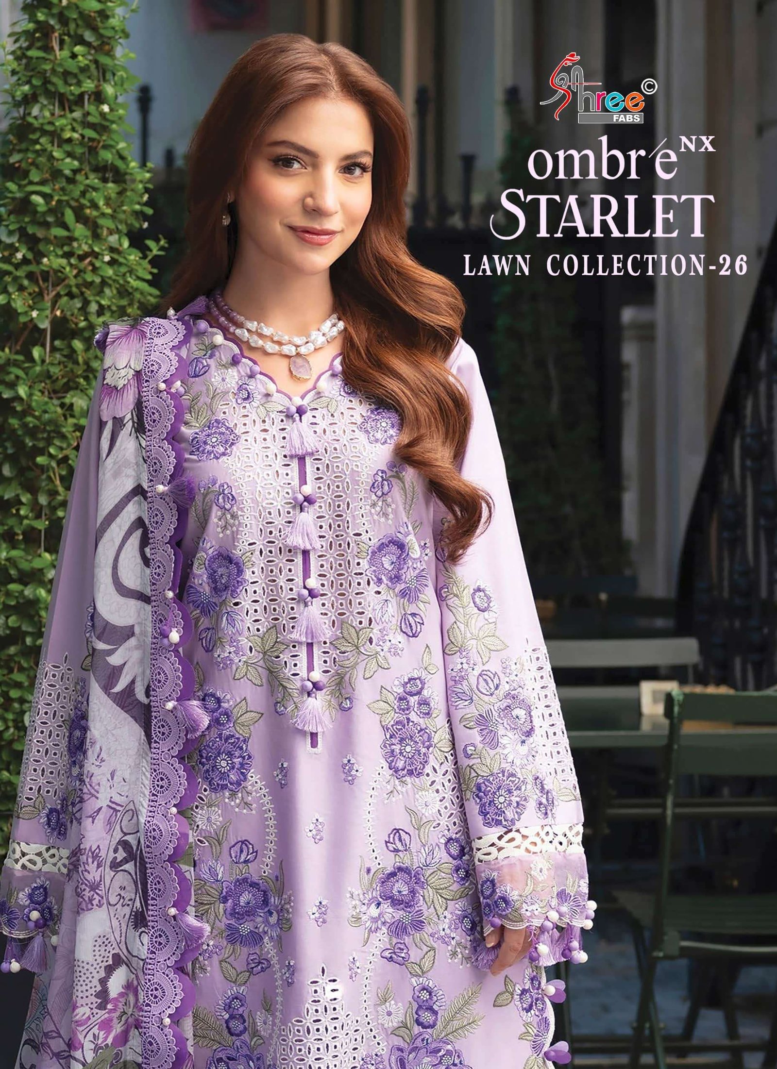 OMBRE STARLET LAWN COLLECTION-26 NX BY SHREE FABS 4118 TO 4123 SERIES COTTON DRESSES
