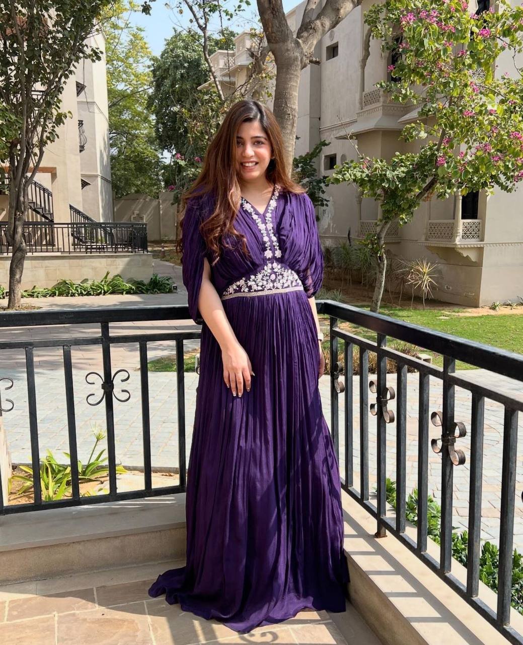 PC-397 BY SUSWANI FANCY DESIGNER CRUSH WORK FAUX GEORGETTE GOWN