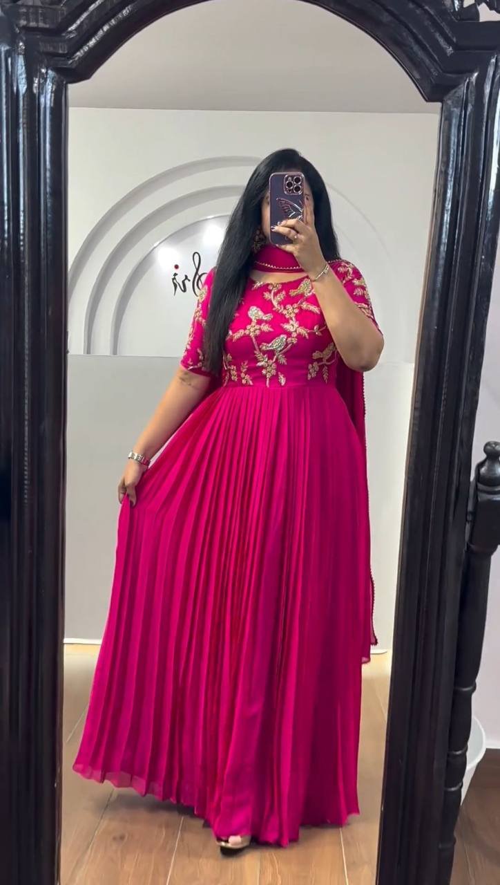 PC-403 COLOURS BY SUSWANI FANCY DESIGNER CHINON ANARKALI STYLE GOWNS