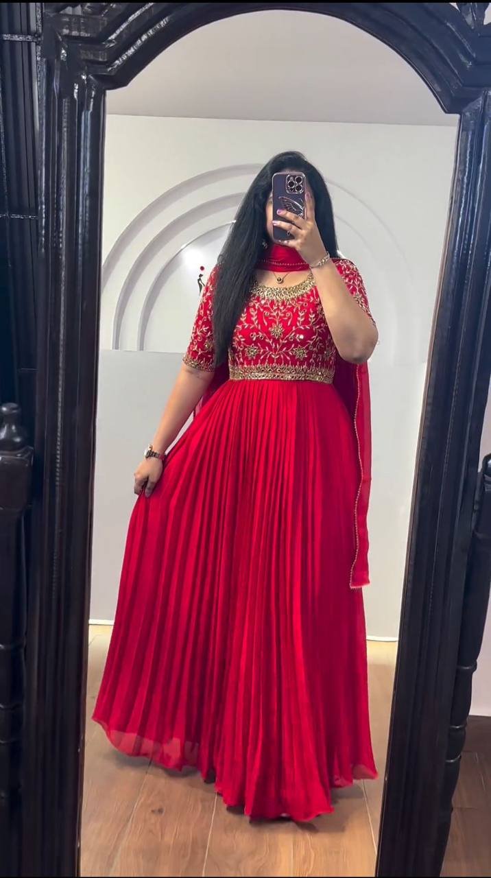 PC-404 COLOURS BY SUSWANI FANCY DESIGNER FAUX GEORGETTE ANARKALI GOWNS