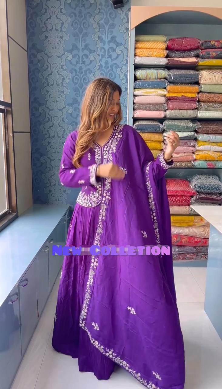PC-471 BY SUSWANI FANCY DESIGNER HEAVY CHINON EMBROIDERED LEHENGA