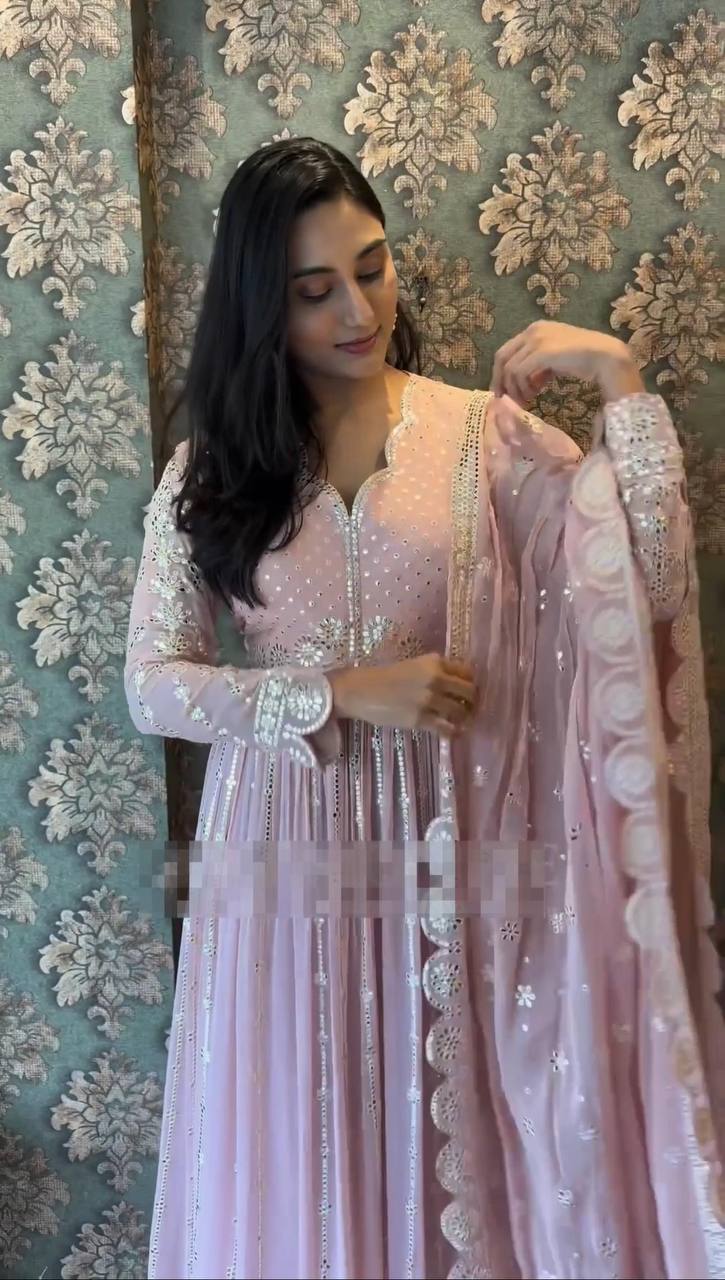 PC-476 BY SUSWANI FANCY DESIGNER FAUX GEORGETTE ANARKALI GOWN
