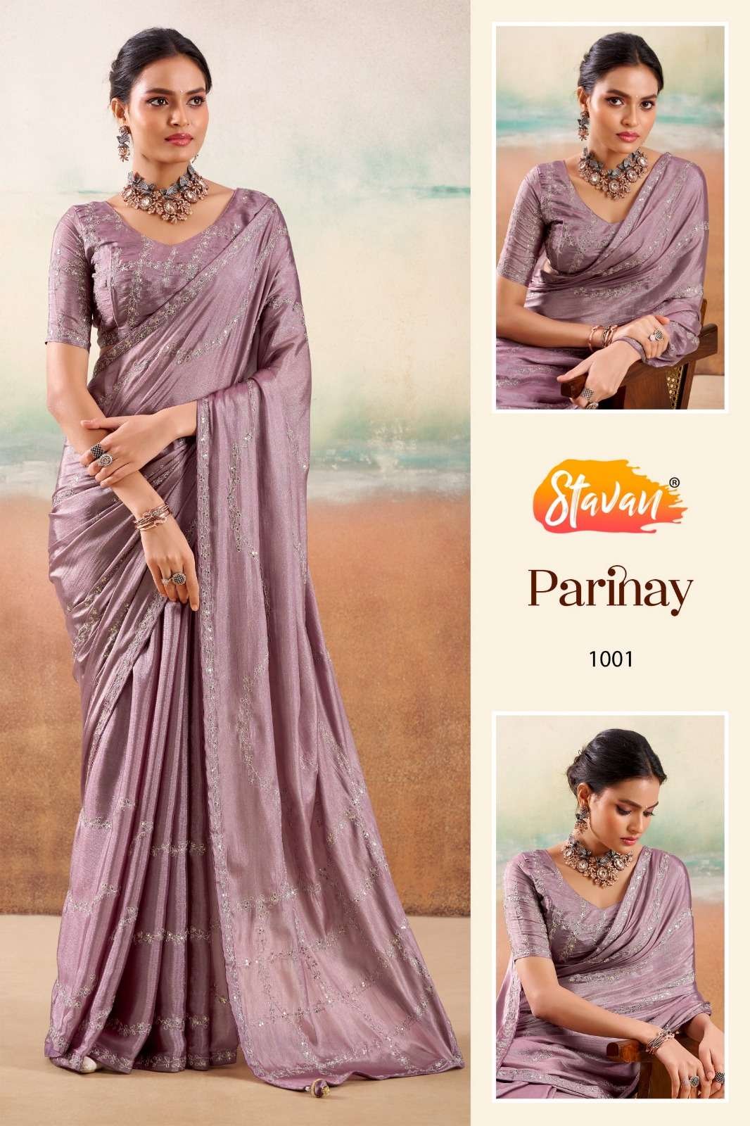 PARINAY BY STAVAN 1001 TO 1010 SERIES BOLLYWOOD FANCY DESIGNER SAREES