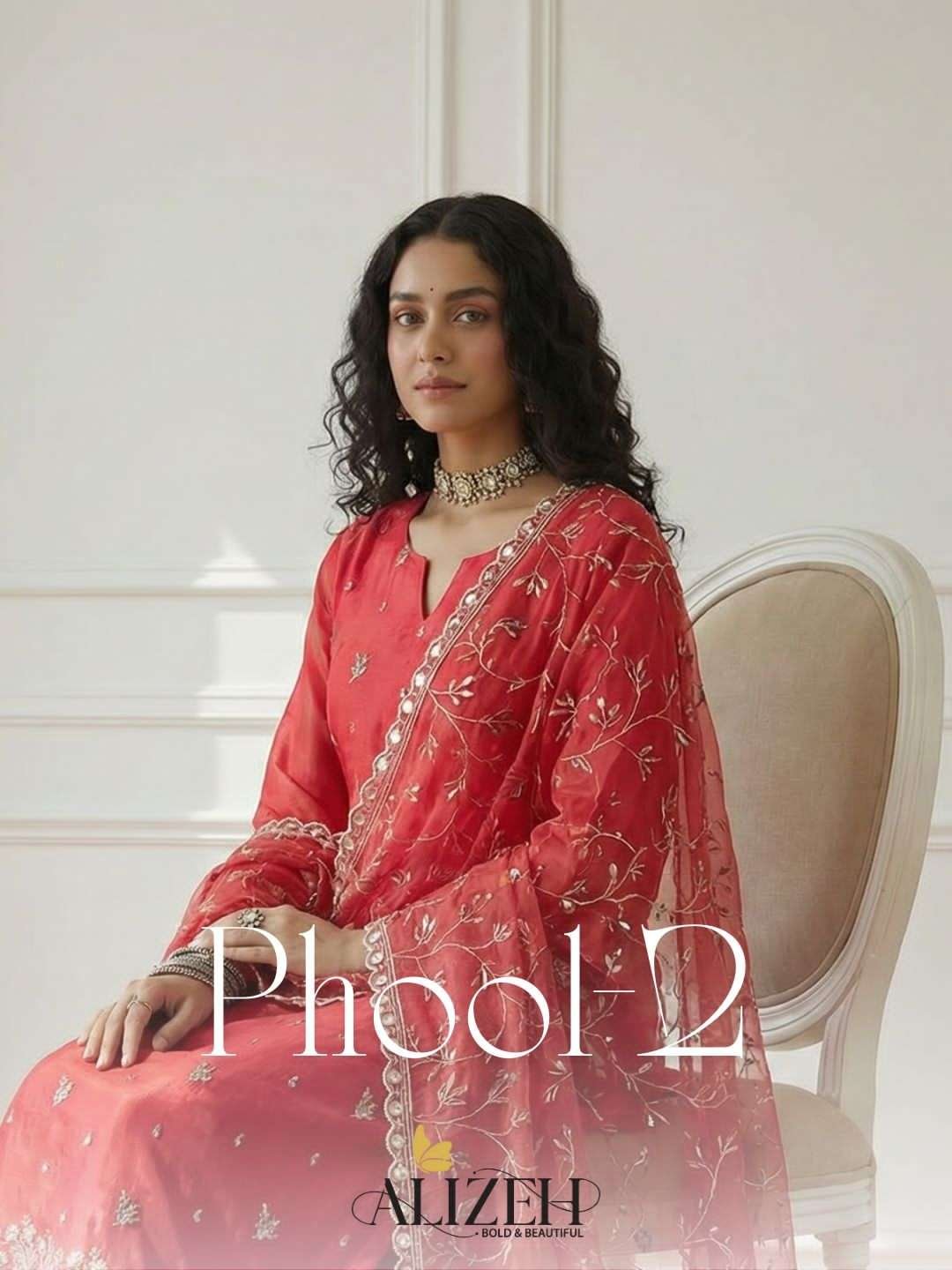 PHOOL VOL-2 BY ALIZEH 7050 TO 7053 SERIES SIMMER ORGANZA DRESSES